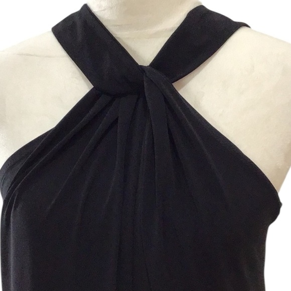 Ciara Sun Woo Black Grecian Style Midi Shift Dress Size Large - Picture 9 of 12